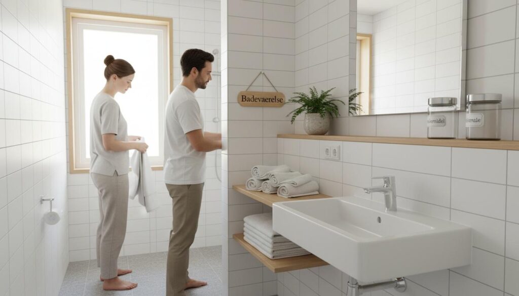 Væghylde til badeværelset PB4201 – stilfuld opbevaring til små badeværelser