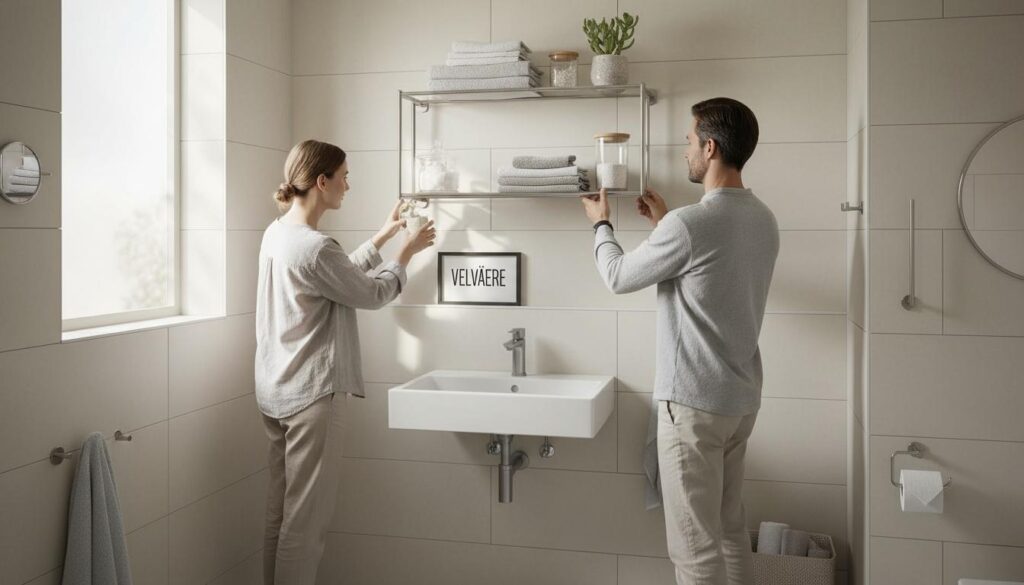 Stilfuld opbevaring til små badeværelser med BERNSTEIN badeværelseshylde DA603