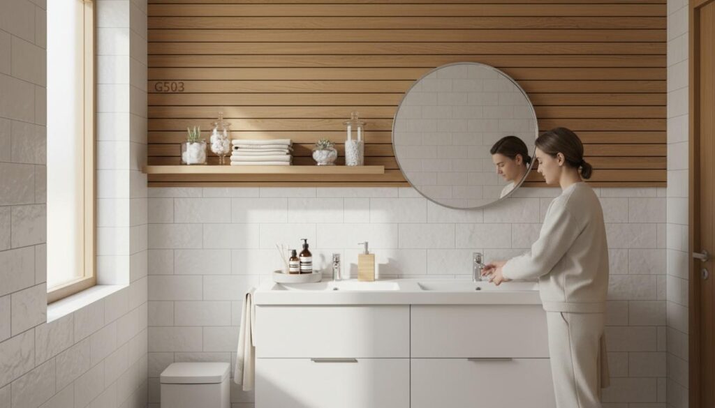 Væghylde Badeværelseshylde G503 – Stilfuld og pladsbesparende opbevaring til dit badeværelse